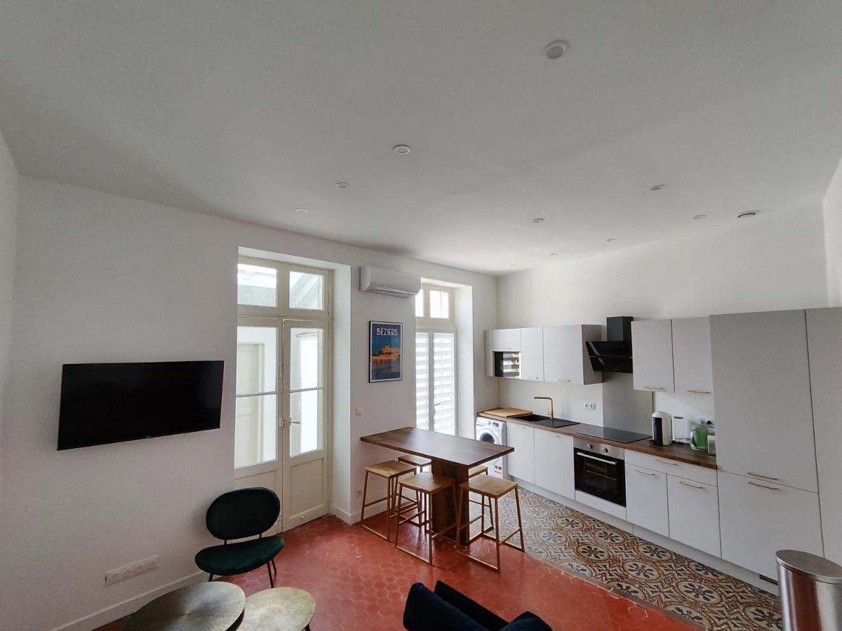Bright And Modern 3-Bedroom Apartment, 90M2 With Air Condition, In Béziers Buitenkant foto