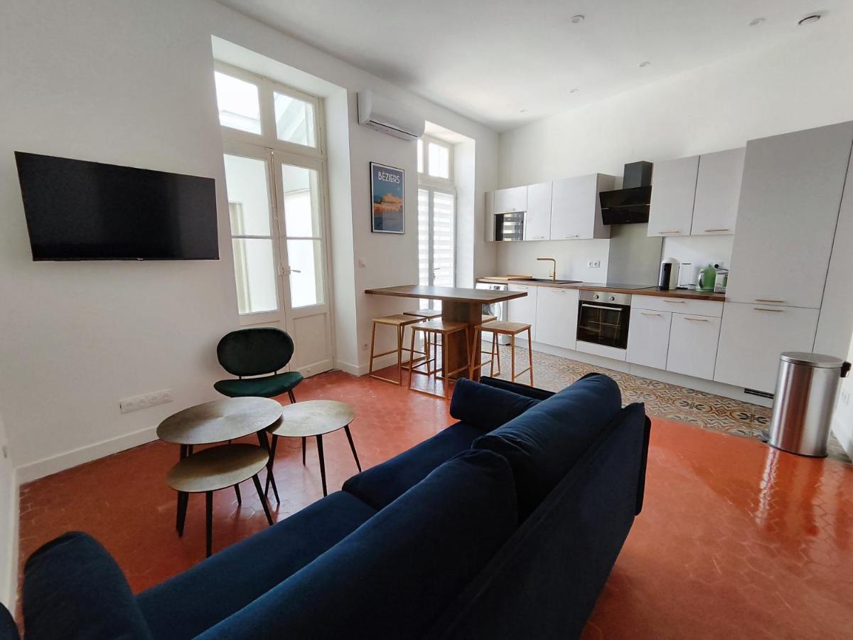 Bright And Modern 3-Bedroom Apartment, 90M2 With Air Condition, In Béziers Buitenkant foto
